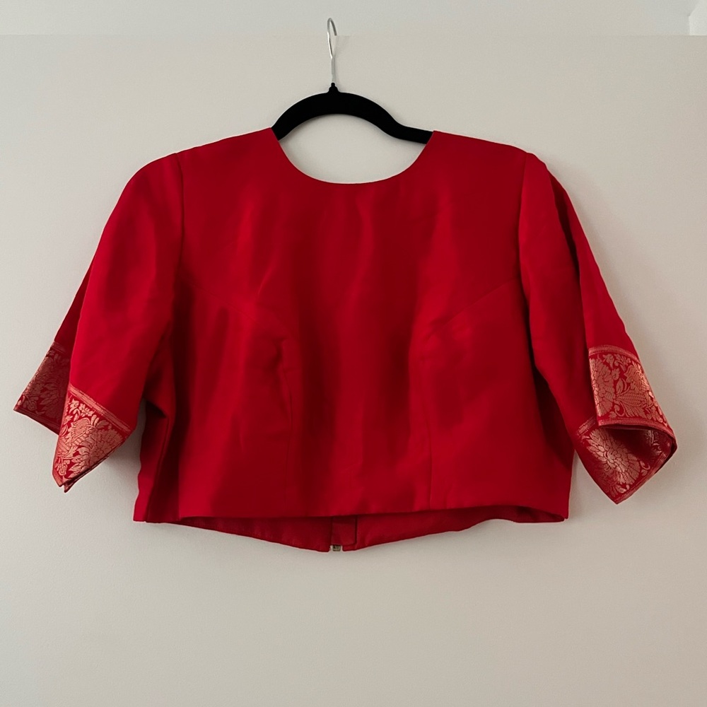 Red Sari Blouse- NWOT